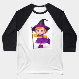 Cute Baby Witch Baseball T-Shirt